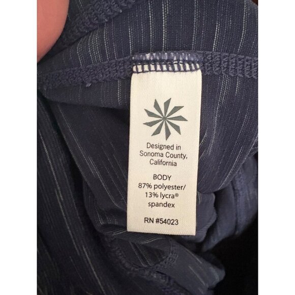 Athleta Striated Revelation Blue/Gray Workout Leggings Size Small TALL Long - Picture 11 of 11